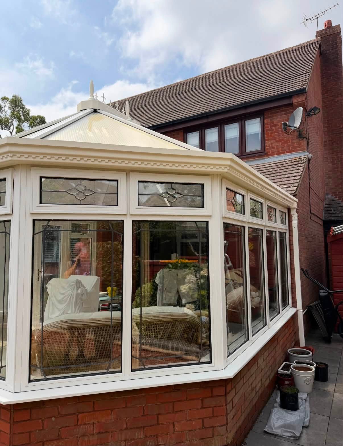 Clean conservatory exterior