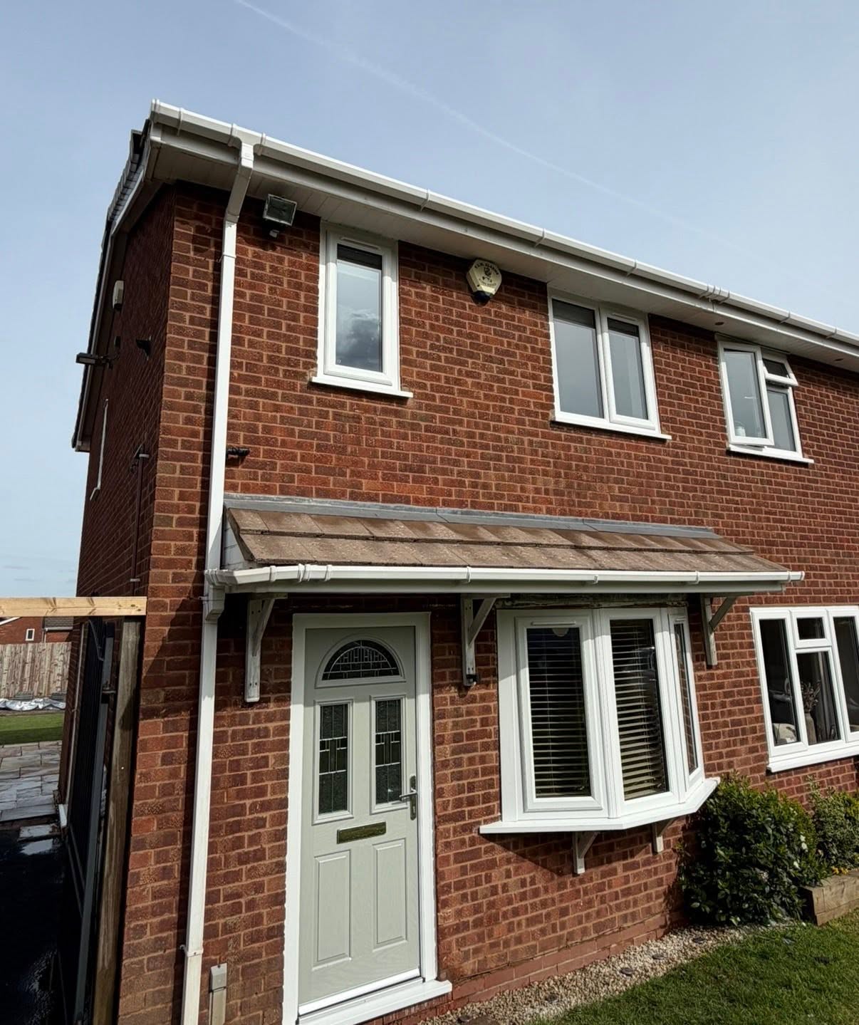 Exterior soft washing result